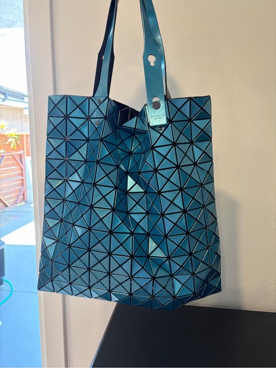 Issey Miyake Handbags - Issey Miyake Bao Bao Metallic Teal Geometric Tote